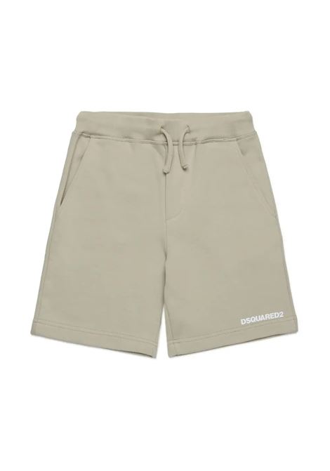 Shorts In Felpa Taupe Con Logo DSQUARED2 KIDS | DQ2738-D0094DQ717